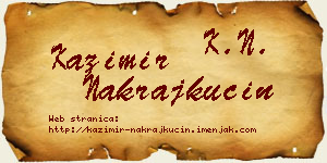 Kazimir Nakrajkućin vizit kartica